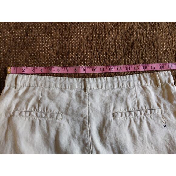 MUJI 100% Pure Linen Shorts Size 36 Cream Minimalist Japanese Summer Menswear - Picture 7 of 8